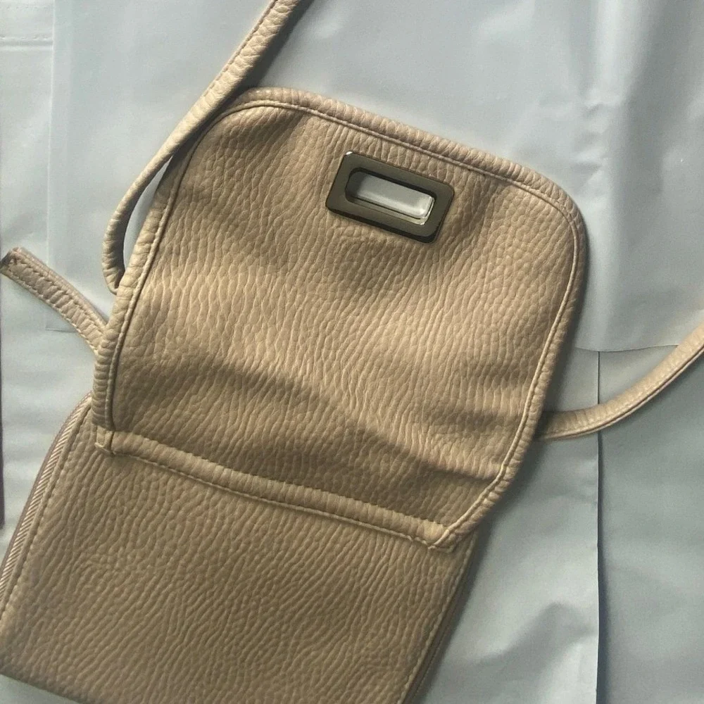 Tan Faux Leather Crossbody‎ Bag Small Shoulder Purse